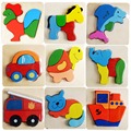 Wooden Animals Kid Baby Educational Development 3D Puzzle Toys for Children Puzzle Cartoon Jigsaw Picture Make