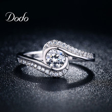 Infinity jewelry Rings for women white gold filled engagement wedding bague classic CZ diamond-jewelry Bijoux Accessories DR029