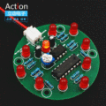 heart shaped 10 Road of flowing water light 555 4017 10LED Interesting electronic DIY production suite