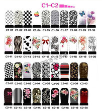 Fashion Designs Hot Water Transfer Nail Stickers 50sheets Full Cover Flowers Bow Foils Polish DIY Nail