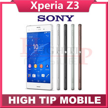 Оригинальный Разблокирована Sony Xperia Z3 D6603 Quad-Core 5.2 «Сенсорный Экран 3 Г и 4 Г 3 ГБ RAM 16 ГБ ROM 20.7MP Камера Сотовый Телефон Восстановленное