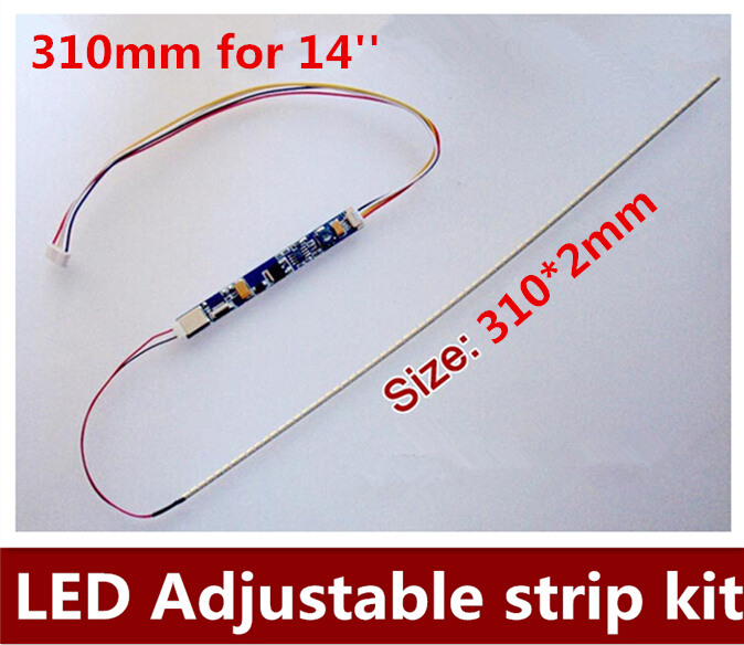 310mm Adjustable brightness led backlight strip kit 14inch laptop ccfl lcd to led wide panel screen