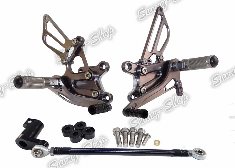 Rearsets for HONDA CBR954RR Type-2 Folding Pedals Gray B