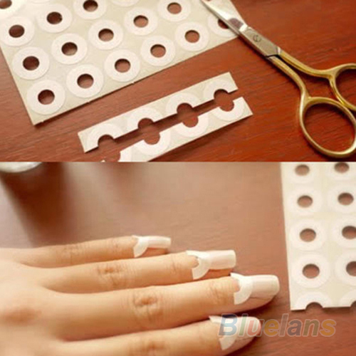 New 2Pcs Chic DIY 18 Style French Manicure Nail Art Tips Tape Sticker Guide Stencil 4FOM