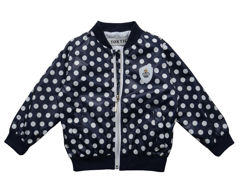 jackets for girls Cute dot casual jacket kids Jacket children outwear new autumn and winter fashion