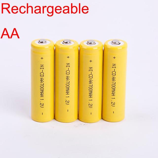 0026 AA 700mAh 1.2V 50.5mm 14.5mm ce Battery NI-CD 500 times Rechargeable Batteries Electronic product Toy 4 PCS