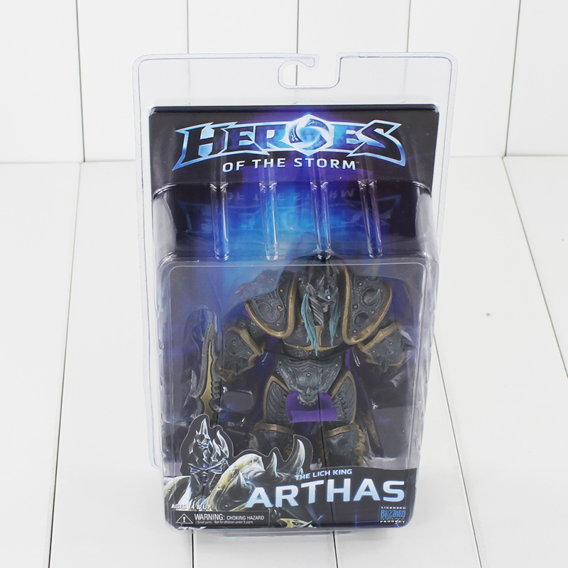 1style 19cm NECA Famous Game Heroes of The Storm The Lich King Arthas PVC Action Figure Model Toys With Box for childrens Gift