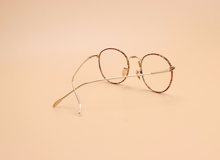 Vintage Unisex Women Retro Round Metal Frame Clear Lens Glasses Frames
