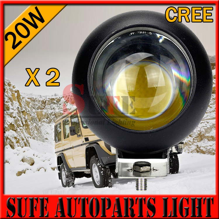 NEW 2PCS 4'' 20W 2000LUM Cree LED Driving Light 4x4 LED Work light for AVT,Offroad,Truck Light LED Fog Lamp Spot Light 4WD