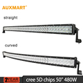 Auxmart 480w 50inch Curved straight Led Light Bar combo beam Offroad work light SUV ATV 4x4