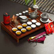 Free Shipping Drinkware Purple Clay Kung Fu Tea Mug Yixing Teapot Solid Wood Tea Tray Ceramic