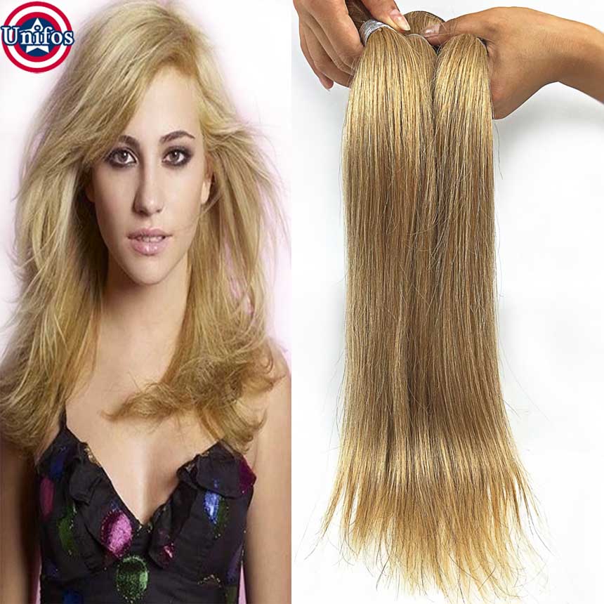 Honey Blonde Brazilian Hair Weave 3pcs Lot Blonde Straight Cheap Human Hair Extensions Weft Tissage Brazilian Blonde Virgin Hair