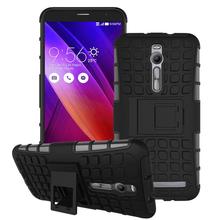 For ASUS zenfone 2 Kickstand Case Heavy Duty Armor Shockproof Hybird Hard Soft Silicon Rugged Rubber Cover ZE551ML Case 5.5 inch
