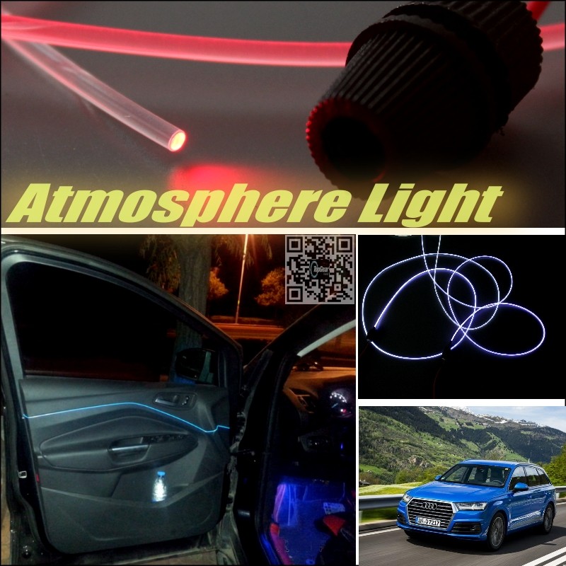 Car Atmosphere Light Fiber Optic Band For Audi Q7 4L Interior Refit Uniformity No Dizzling Cab Inside DIY Air light