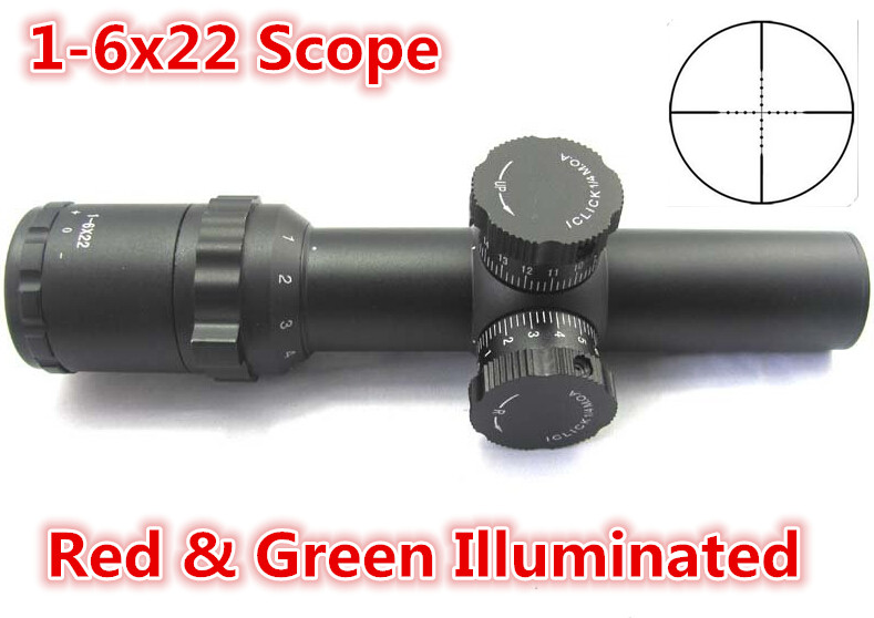 Фотография Brand New! Tactical 1-6x22 Side Wheel Illuminated Optical Rifle Scope huning scope Air Riflescopes