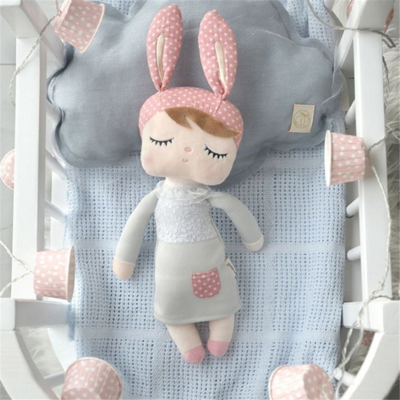 45cm Kawaii Plush Toys Angela Lace Bunny Plush Rabbit Stitch Stuffed Animal TY Plush Animals For Girls Brithday Gift Kids Toys