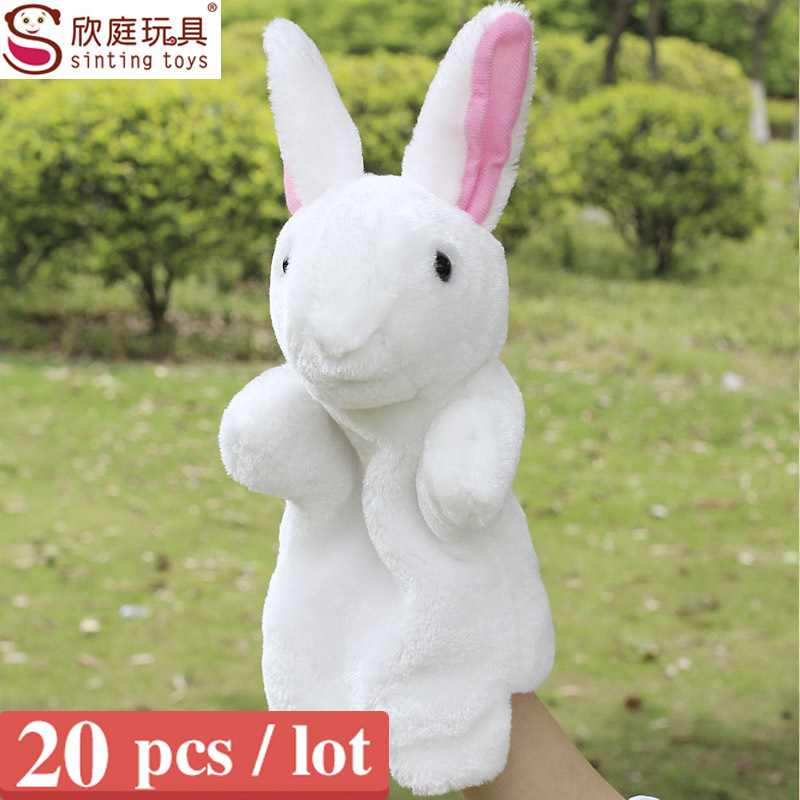 Sale the rabbit hand puppets for kids plush anmial hand puppet large