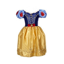 2016 New Girls Cinderella Dresses Children Snow White Princess Dresses Rapunzel Aurora Kids Party Halloween Costume Clothes