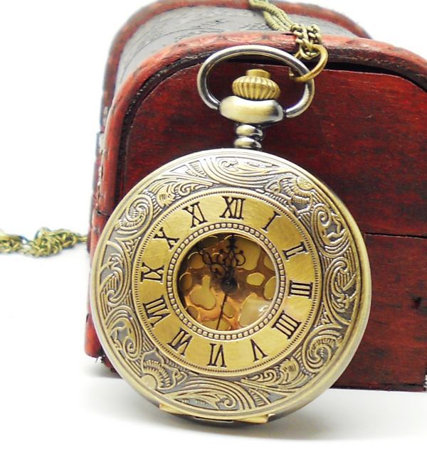 bronze vintage watches big vintage pocket watch roman quartz pocket watch relogio de bolsos steampunk watches
