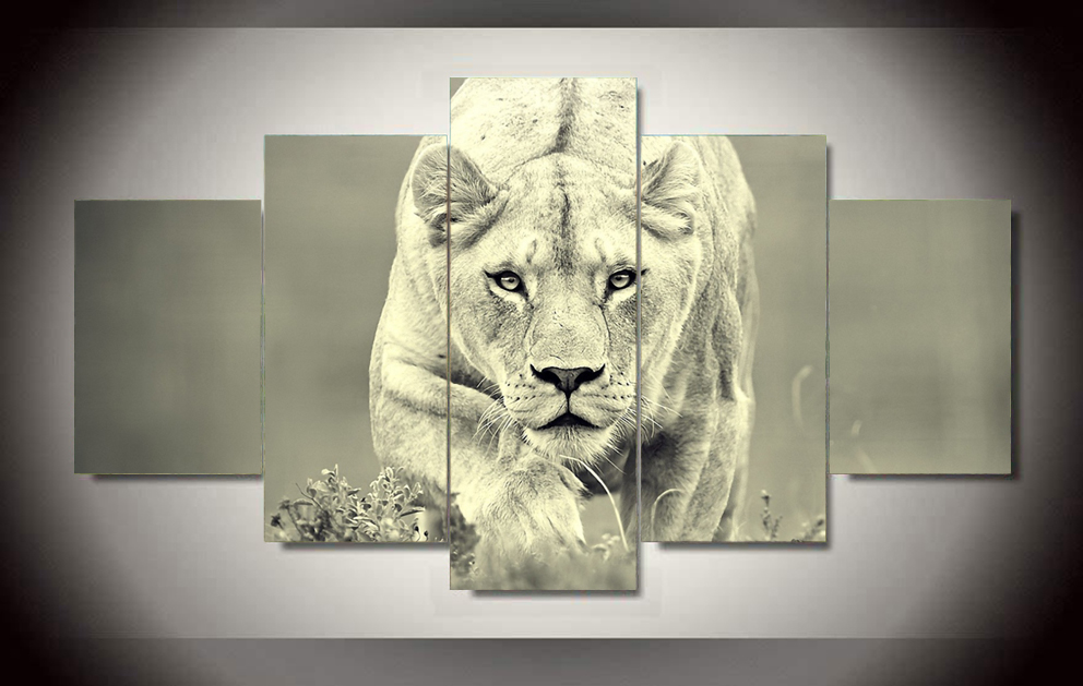 Online krijg goedkoop witte leeuw pictures aliexpress.com ... Schilderij woonkamer white