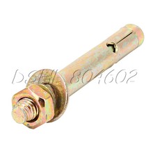5x Expansion Bolt Hardware Tool M8 x 80mm Hex Nut Sleeve Anchor Copper Tone