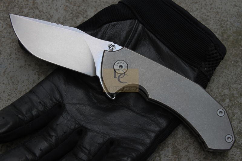 2015 Newest MG Tyrant Flipper folding knife ball bearing washer N690 blade stonewashed titanium handle tactical