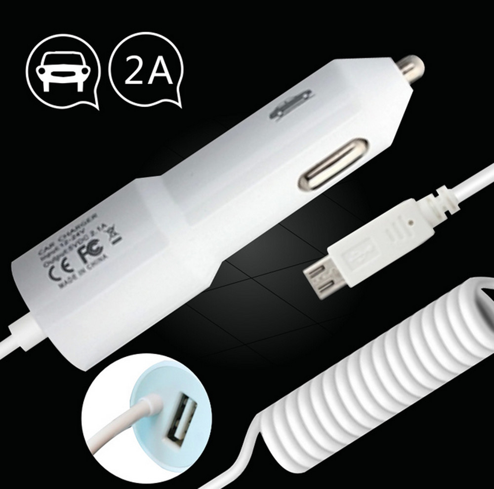 5 В 2.1A Новый Быстрой Зарядки Micro Расширение USB Мини Автомобильное Зарядное Устройство Кабель Для Android Телефон Samsung LG HTC