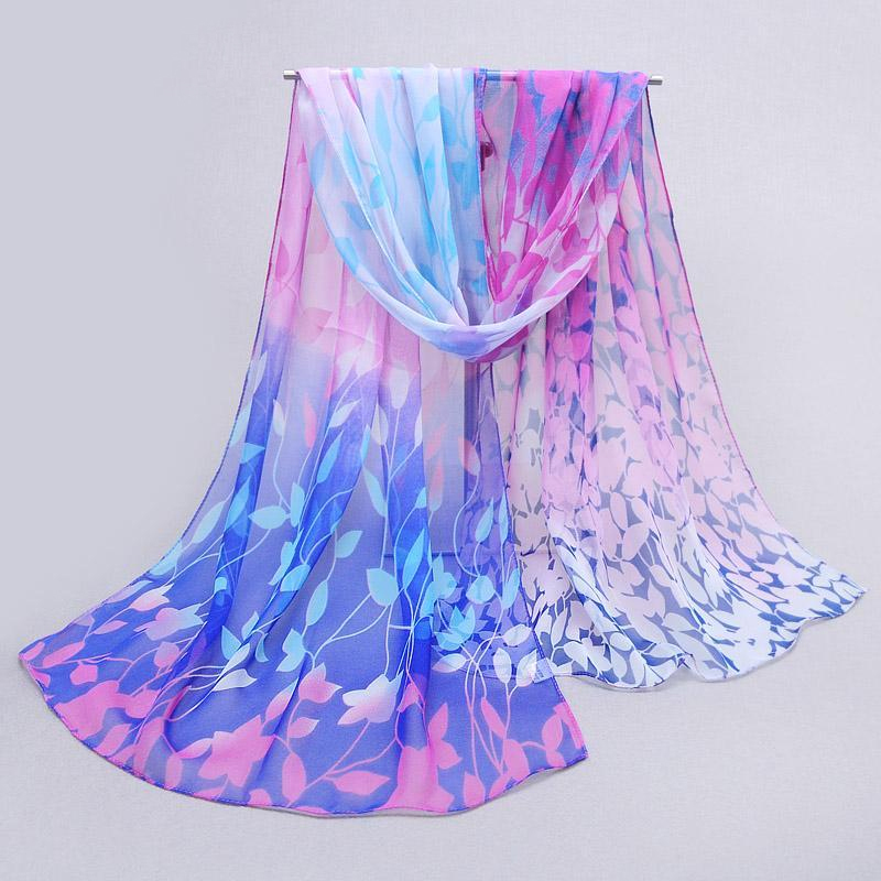 scarf women's scarf 2015 new design long shawl printed cape silk chiffon tippet muffler
