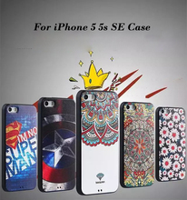 For iPhone SE Shell 3D Coloured drawing Soft Silicon Case For Apple iPhone 5 5s SE Mobile Phone Back Cover