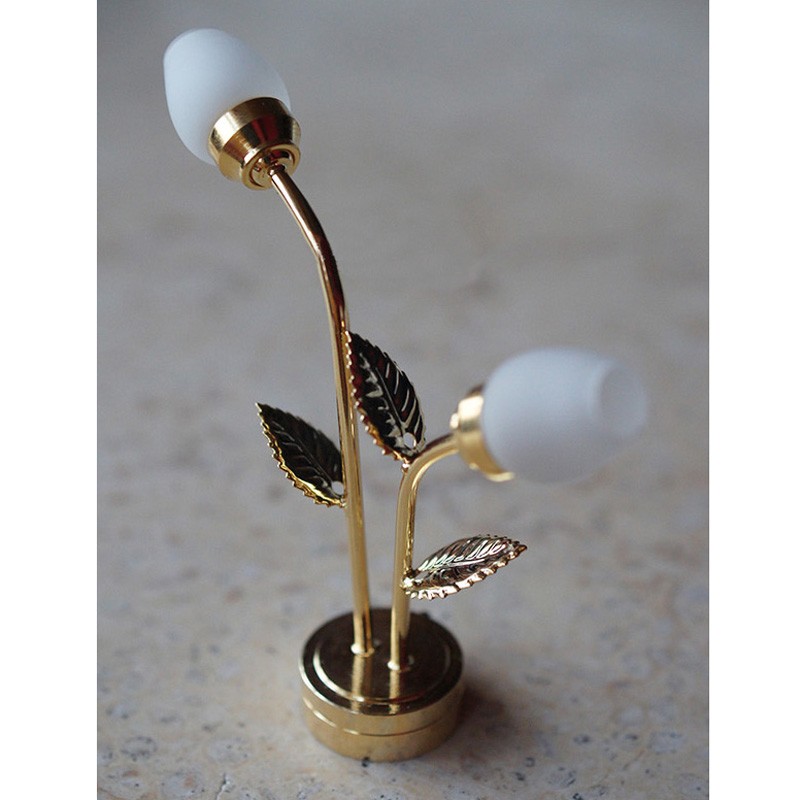 1 12 Miniature Dollhouse Lamps Flower Style Floor Lamp Play Doll