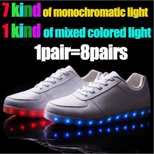 new luminous fashion simulation shoes led simulation glowing new up shoes skate shoes shoes Light adult Charging