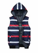 Men Warm Winter Waistcoat Men s Outwear Down Vest Jacket Stripe Two Sides Sport Sleeveless Jacket