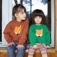 2016 new papupar fox face super cute font b children b font knit sweater kids font