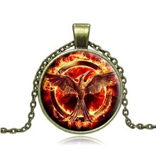 jewelry retro alloy time hunger game laugh bird necklace Y108