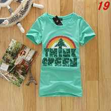 Hot Summer Women Stylish Short Sleeve Printed T shirt Tee Tops Blouse 24 Styles