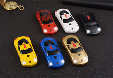 2015 NEW Mini Car Shape Mobile Phone F5 with Real Car Lamp Luxury Children Cell Phone