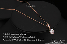 OL AAA CZ Diamond Chain Necklaces Pendants 18K Rose Gold Plated Fashion Brand Crystal Party Wedding