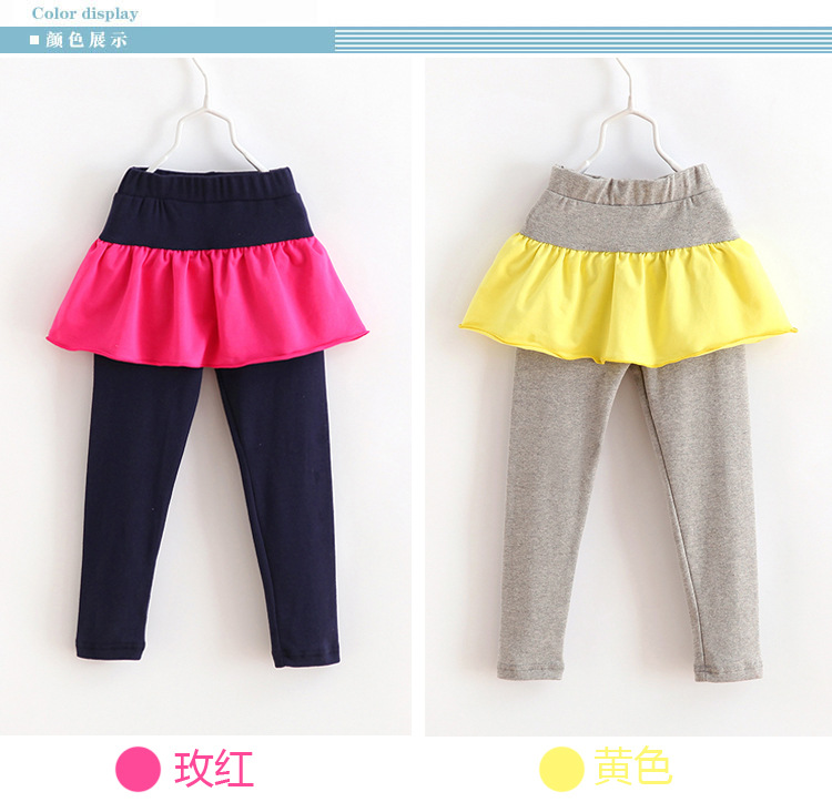 Fashion baby girls collision mosaic legging girl candy color cotton leggings skirt cotton children leggings girls clothing