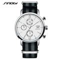 SINOBI Men s Military Sports Chronograph Brand Wrist Watches NATO Nylon Watchband Date Males Geneva Quartz