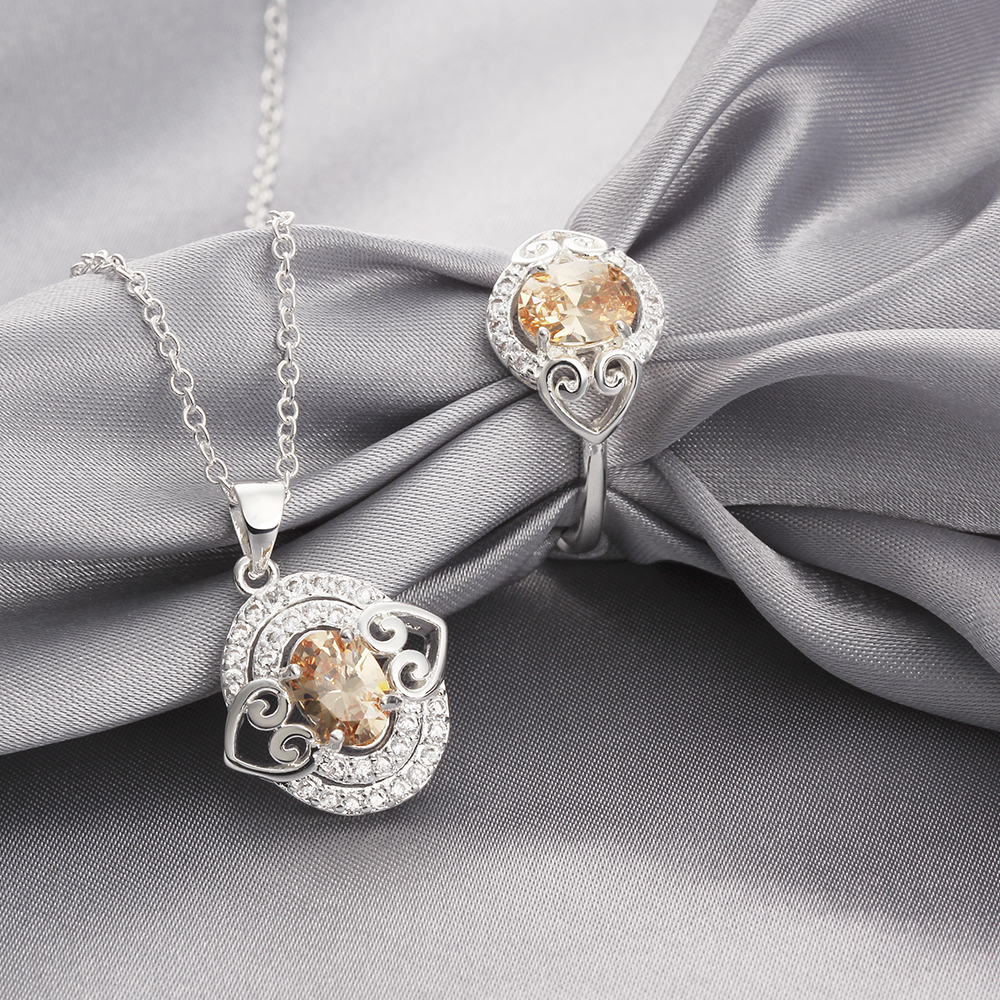 Silver diamond dress rings