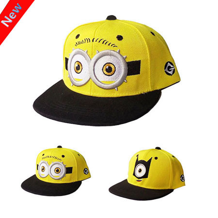 2015 Fashion Baseball Cap God Steal Dads Film Yellow People Minions Children Flat Snapback Hip hop