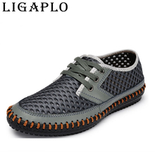 new 2015 Hollow out Breathable cowhide summer Genuine Leather High quality fashion shoes men male Casual shoe