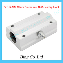 4pcs x SC10LUU SCS10LUU 10mm Linear axis Ball Bearing block, Lengthen Bearing pillow Bolck Linear unit for CNC 3d printer
