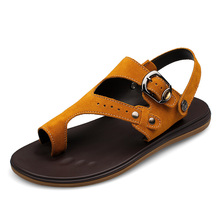 New England summer sandals leather sandals casual sandals big Size Slides men Flip Flops Flat ,Slipper Male Simple shoes men