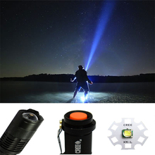 Cree LED Torch 2200LM CREE T6 LED Camping Light Flashlight Adjustable Focus Zoom Flash Torch Light For 2xAA Battery