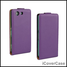 Fashion Leading Genuine Flip Leather Case Cover for Sony Xperia Z3 Compact Z3 mini Cell Phone
