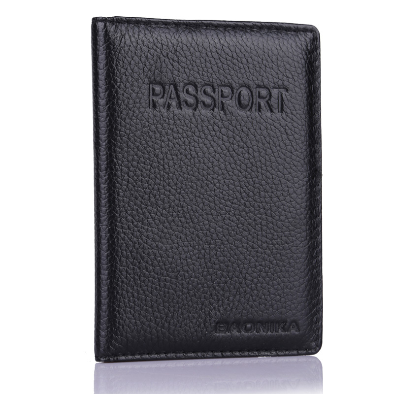 2016 Hot font b Women b font Men Fashion Genuine Leather Travel Passport Holder Passport wallet