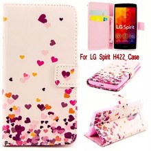 Newest Fashion PU Leather Flip Case For LG Spirit 4G LTE H420 H422 H440N C70 Mobile Phone Cases Protective bag, HY