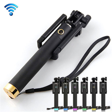 2015 Newest Wireless Handheld Monopod Built-in Shutter Selfie Stick Bluetooth Extendable With Fold Holder For Camera Smartphone