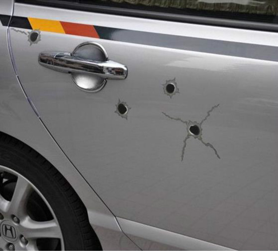32 Bullet Hole Orifice Graphic Decal Shothole Car Auto Helmet Windows Sticker